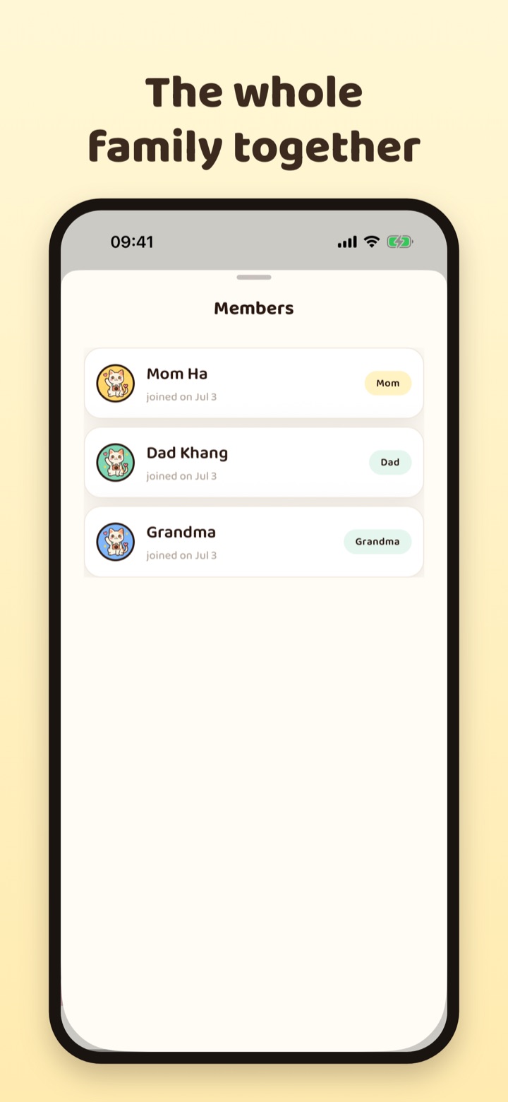 DayLog screenshot — members