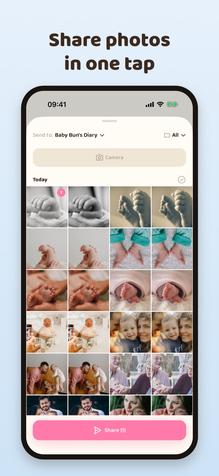 DayLog screenshot — upload