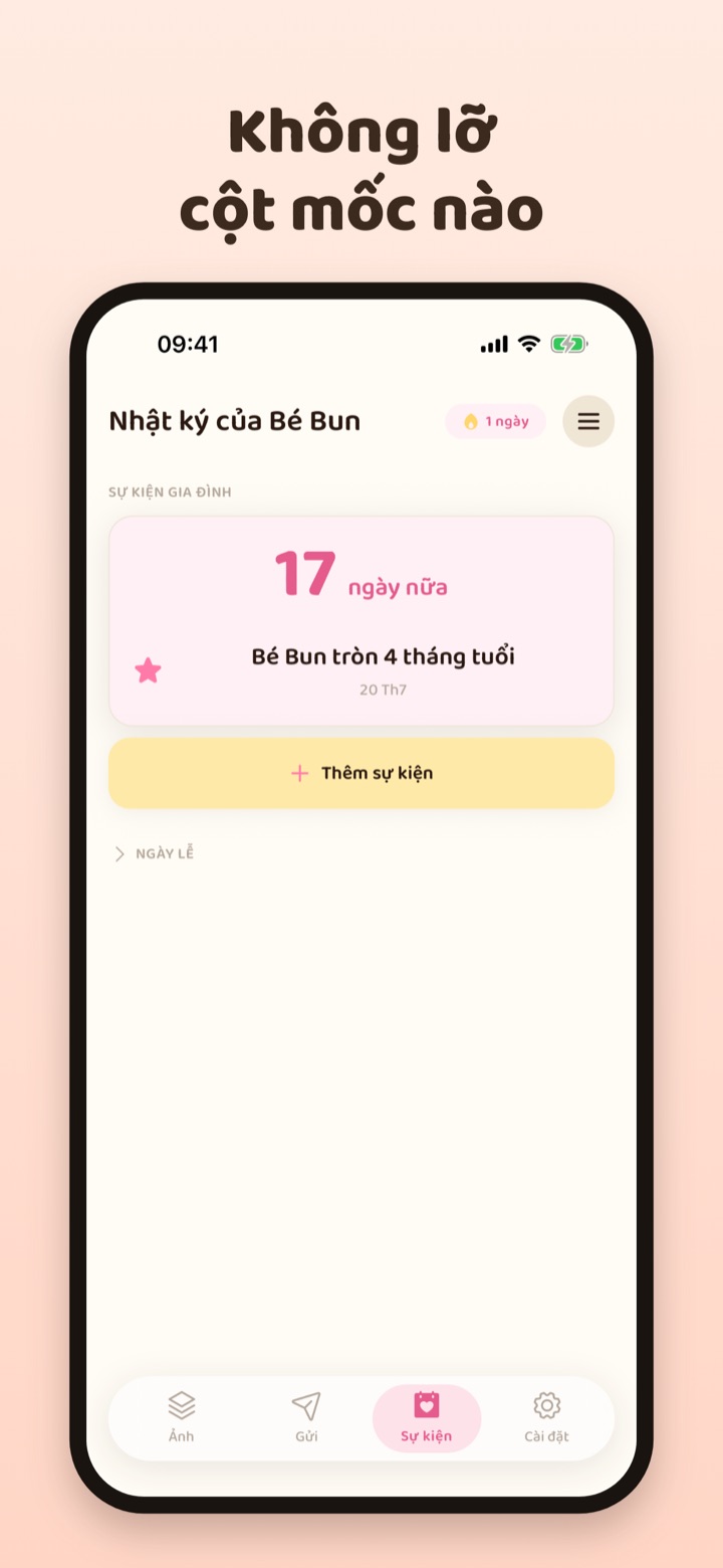 Ảnh chụp màn hình DayLog — events